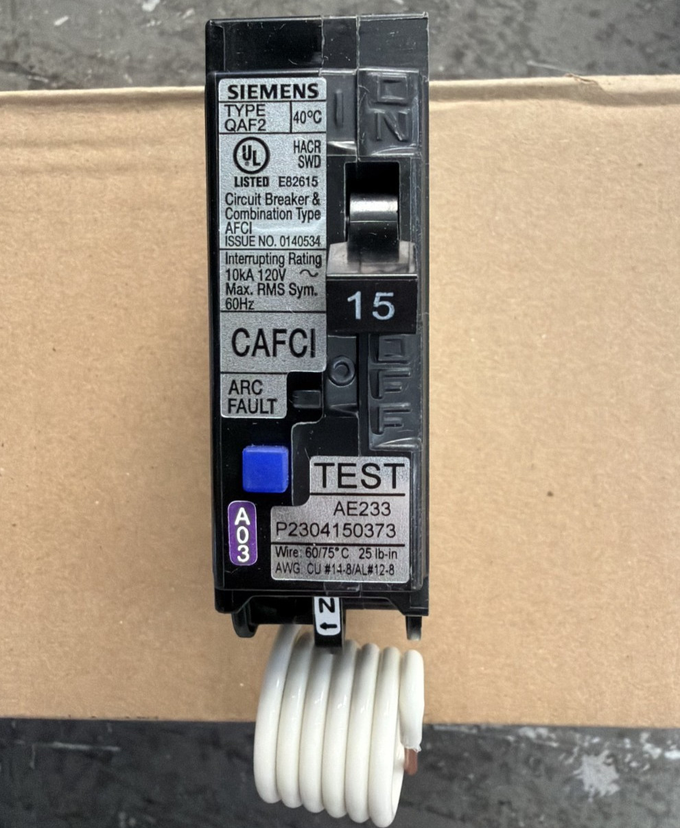 10 PCS Siemens QA115AFC 15A AFCI Arc Fault Circuit Breaker