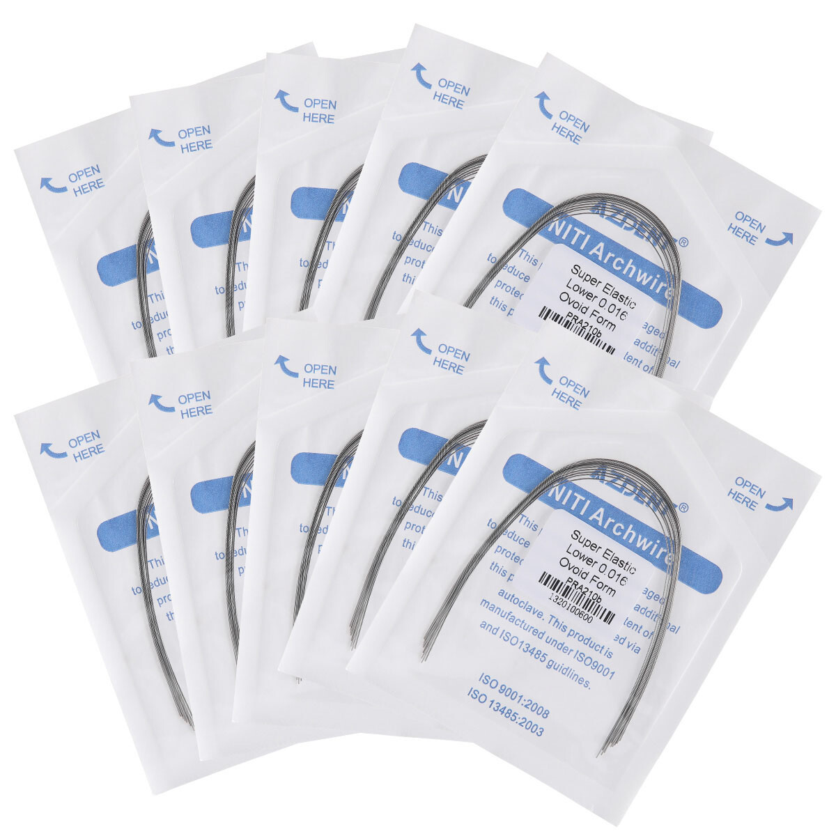 5Packs Dental Orthodontic Arch Wire Super Elastic Niti ROUND 016Lower AZDENT