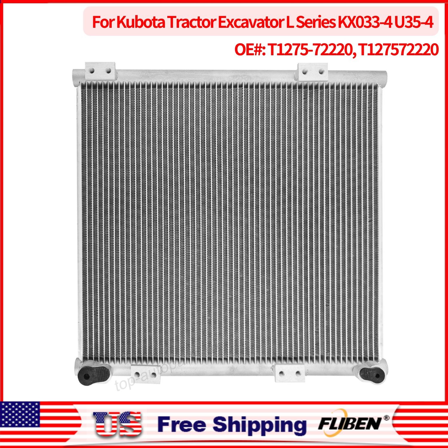 T1275-72220 Air Conditioning Condenser For Kubota L3240 L3540 L3940 L4740 L5740