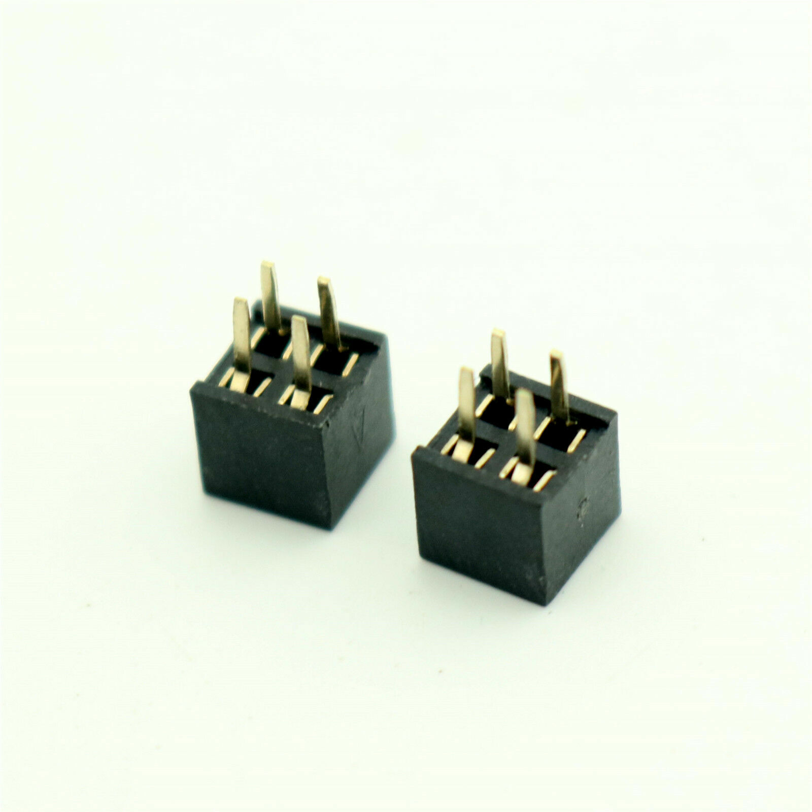 100pcs Pitch 2mm 2×2 Pin 4 Pin Female Double Row Straight Pin PCB Header Strip