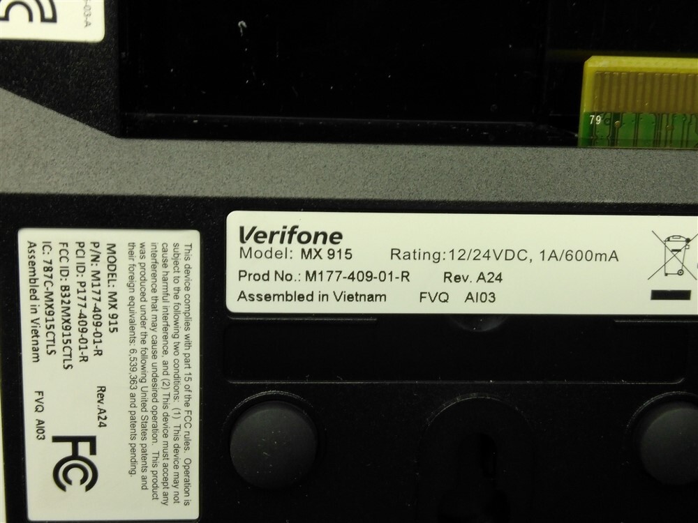 Verifone MX915 Credit Card Terminal M177-409-01-R Pinpad/Keypad