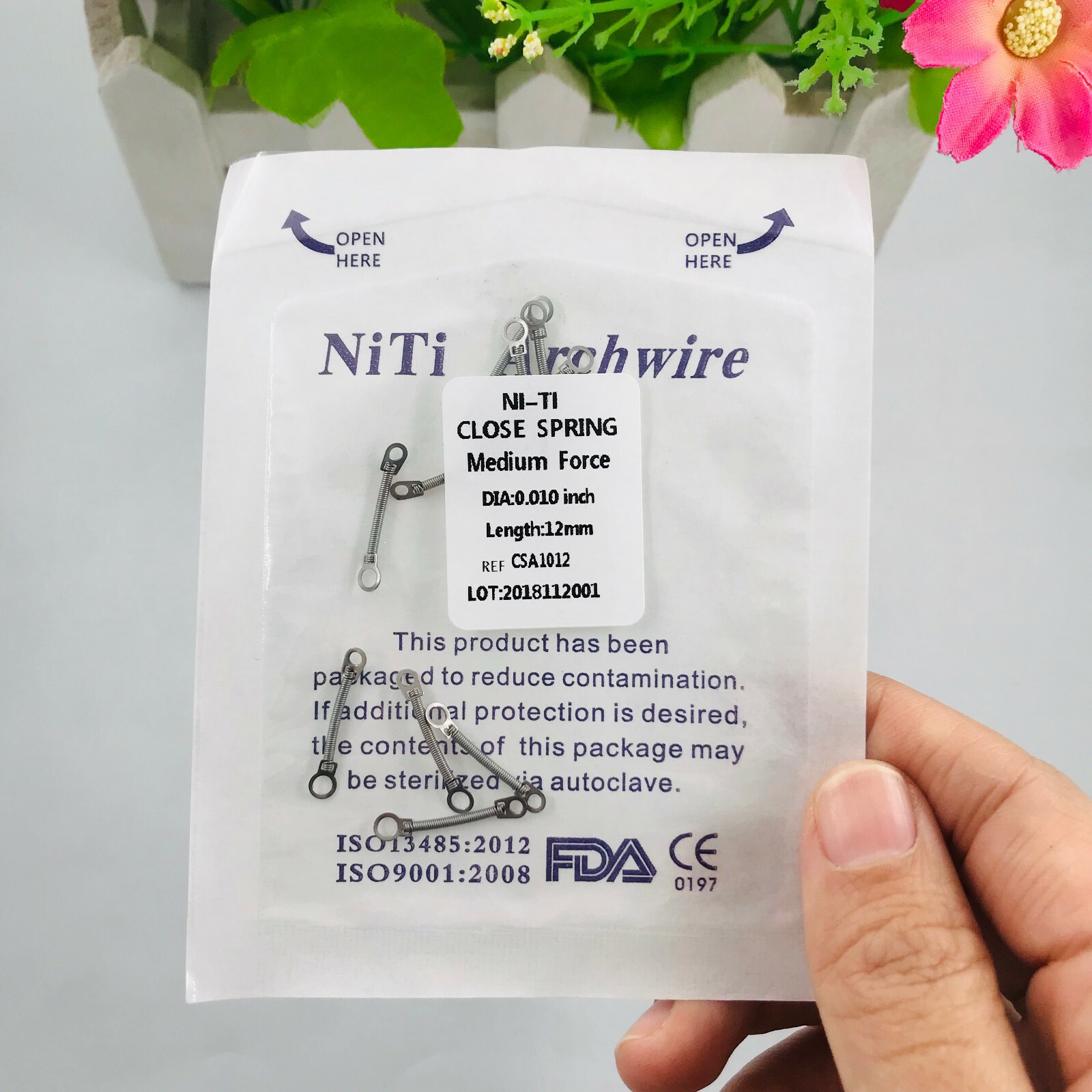 Dental Orthodontic Closed Coil Spring NITI Open Spring 010/012 Force 10Pcs/1Pack