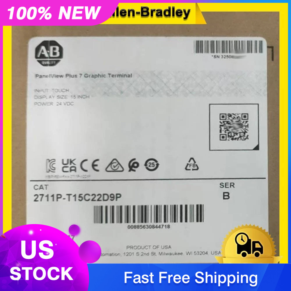 2711P-T15C22D9P NEW AB PanelView Plus 7 Graphic Terminal 2711PT15C22D9P SER B