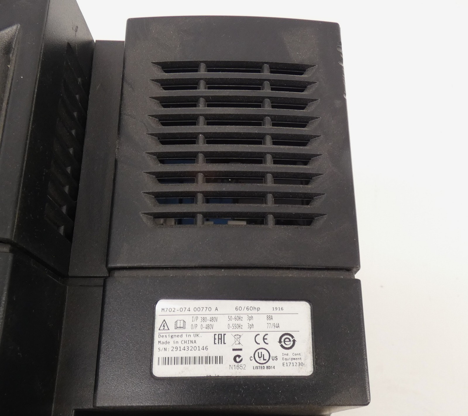Control Techniques M702-074 00770 A 60HP Unidrive 0-480V 50-550Hz 77-94A