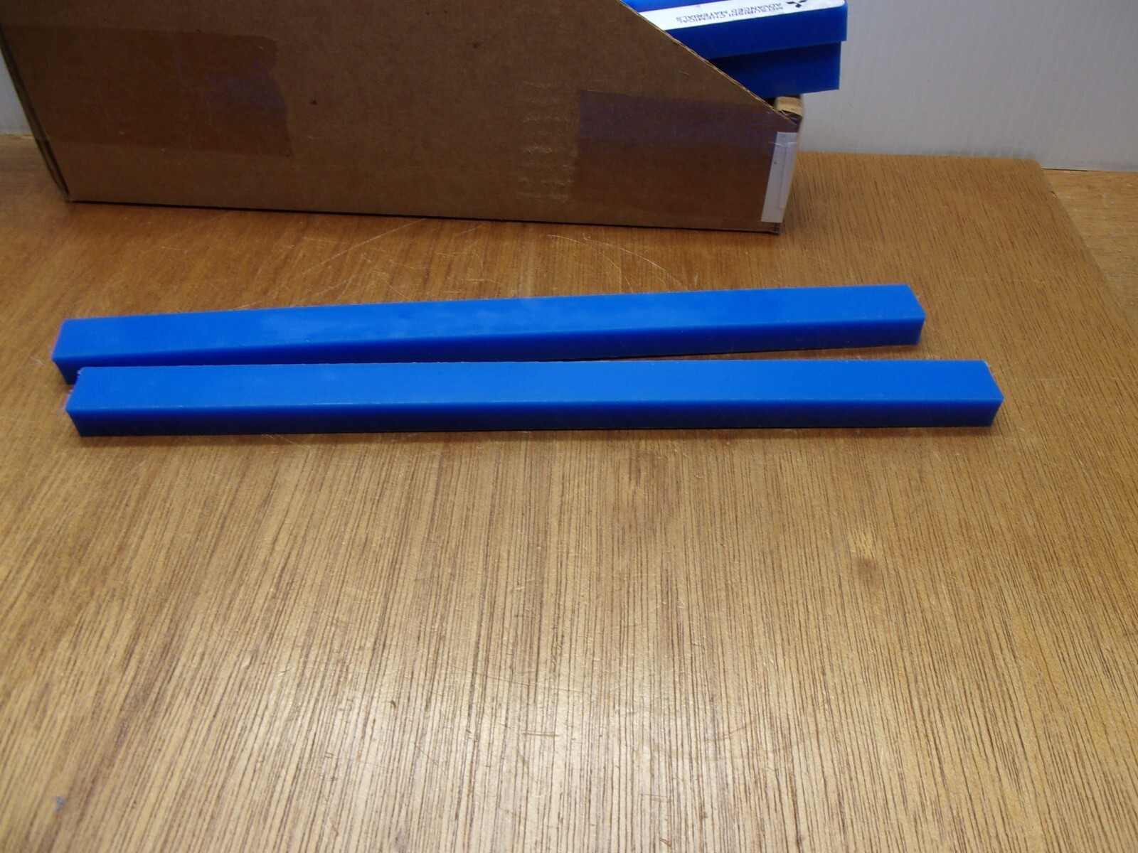 (Qty.2) 3/4″ X 1/2″ X 12″ UHMW PE Tivar Blue Flat Bar Plate Stock FDA Compliant