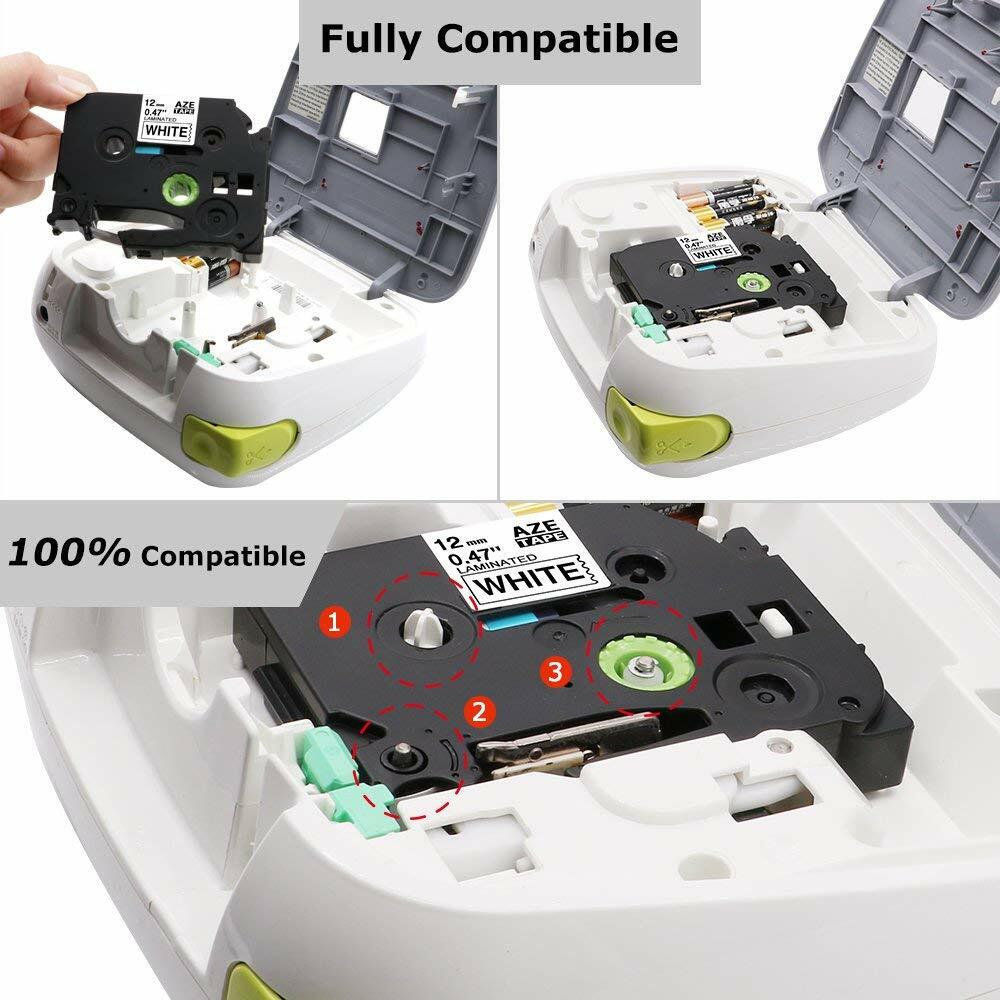 Compatible TZ TZe Label Tape for Brother P-Touch all Color Size Materials 6-36mm