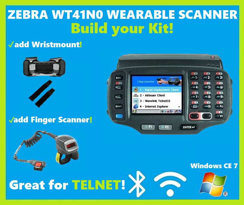 Zebra WT41N0-T2H27ER Wireless Wrist Wearable Terminal, Windows CE 7, Telnet!🔥⭐