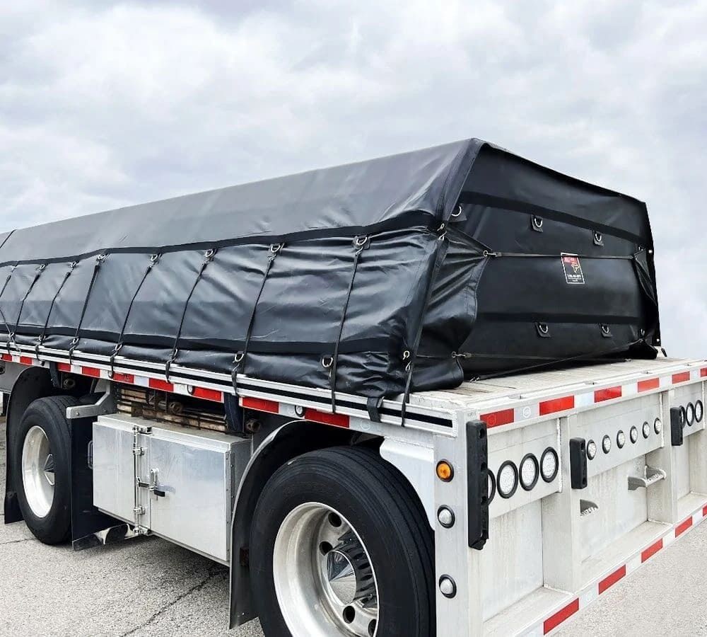 2 PK 12’x20′ Heavy Duty Smoke Tarp for Flatbed Truck 18 Oz Vinyl Load Coverin…