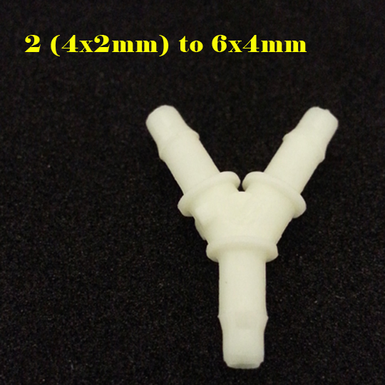 Solvent Resistant Tube Connector Y 2mm to 4mm Wide Format Printer INK 6×4 to 4×2