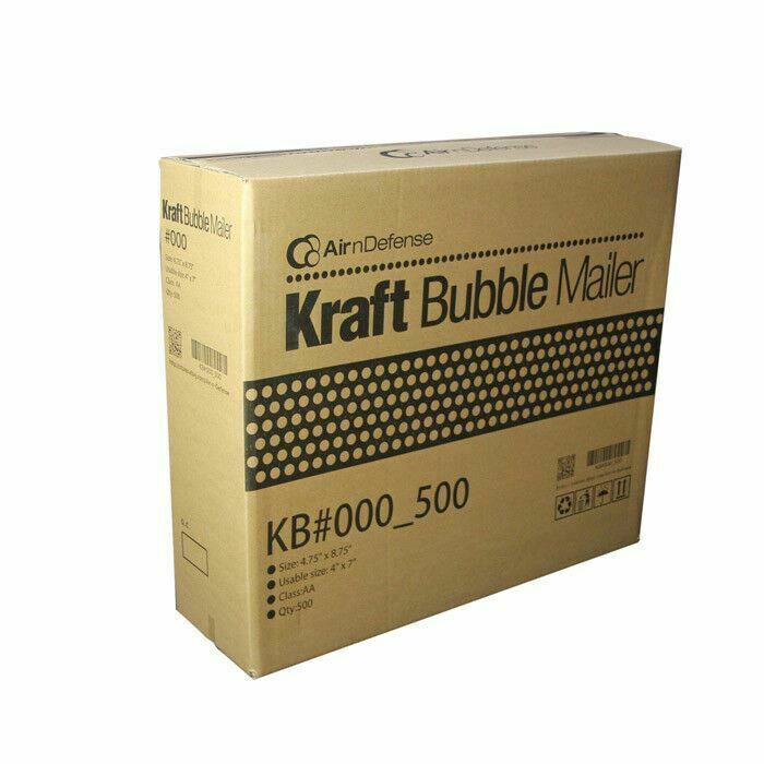 1000 #000 4×8 Kraft Bubble Padded Envelopes Mailers Shipping Bags AirnDefense
