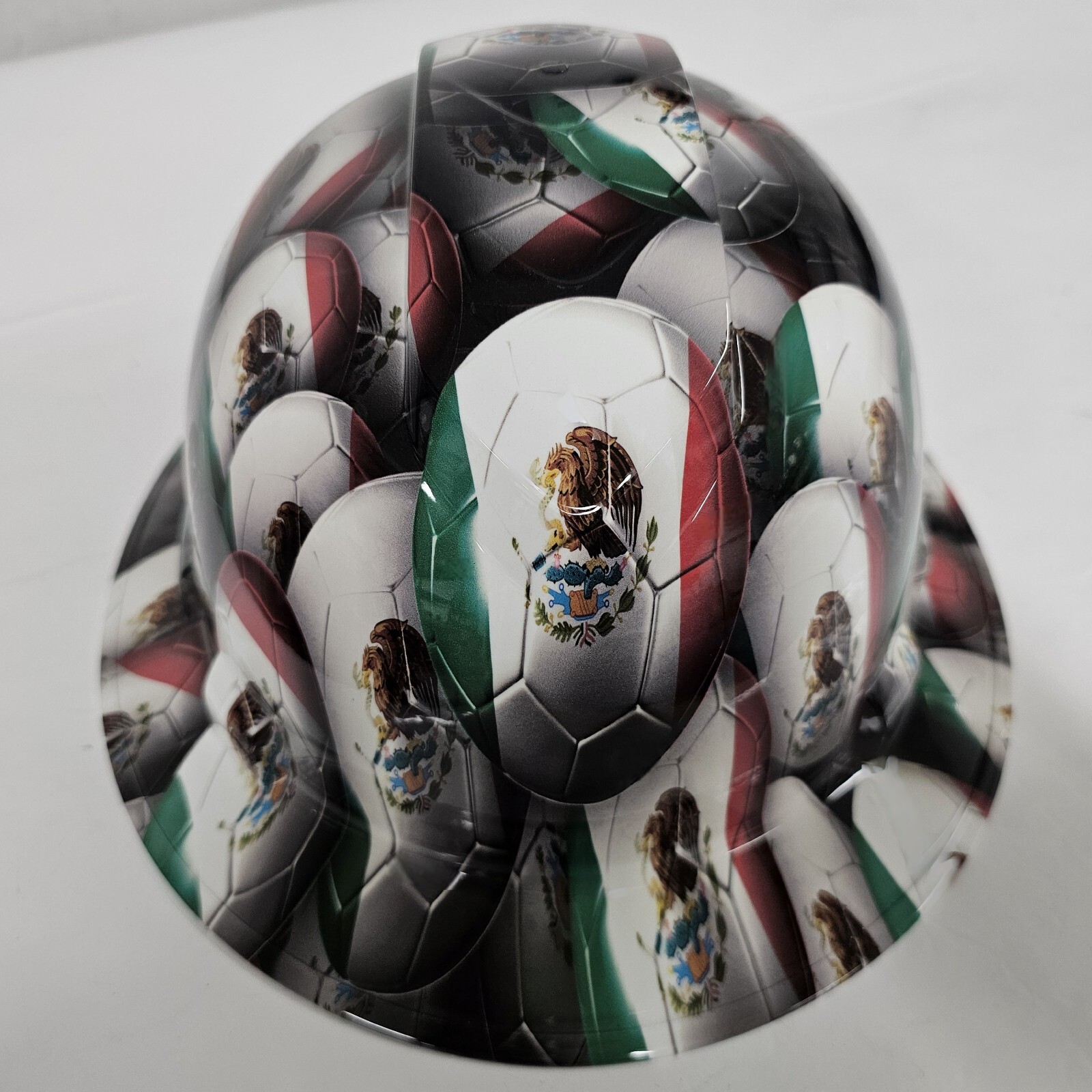 full brim hard hat custom hydro dipped IN MEXICO MEXICAN SOCCER BALLS NEW