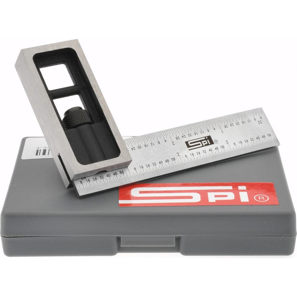 SPI 13-193-8 Adjustable Double Square: English & Metric Graduation, 4 inch Blade