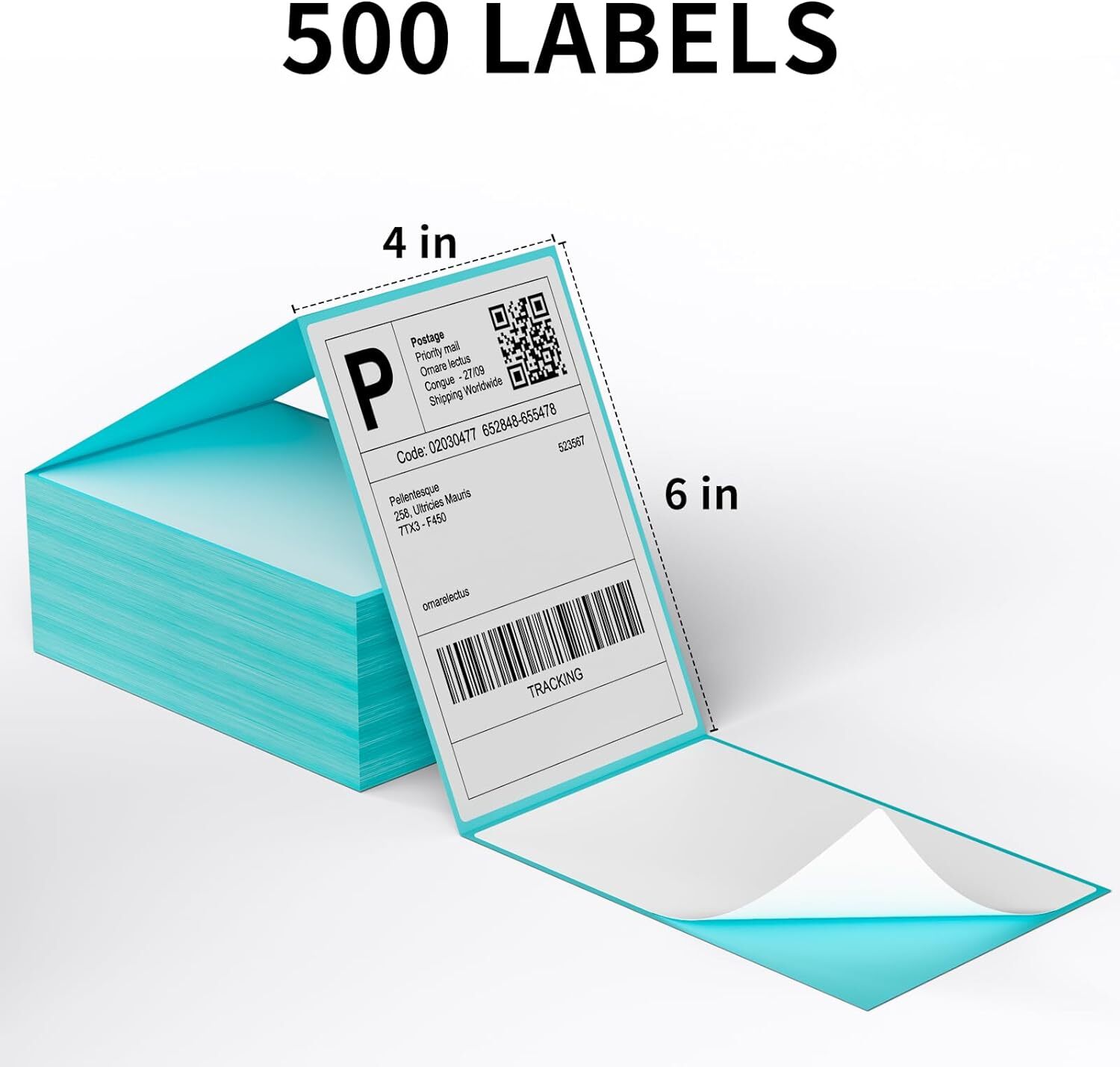 500/1000 4″x6″ Fanfold Direct Thermal Shipping Labels for Zebra & Rollo Printers