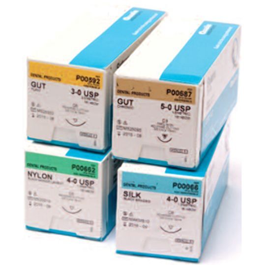 House Brand 4/0, 27″ Chromic Gut Suture with C-6 Needle, 12 Sets