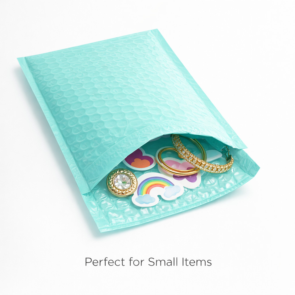 Teal Poly Bubble Mailers Self Seal Padded Shipping Envelopes Bulk 10-500