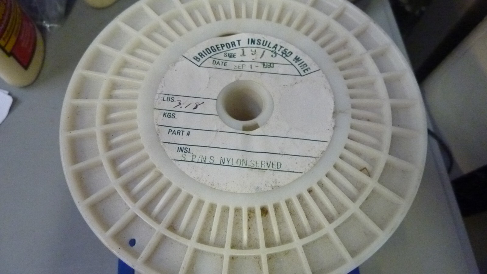 bridgeport insulated wire sp/ns nylon 19/38 spool 3.4 lbs