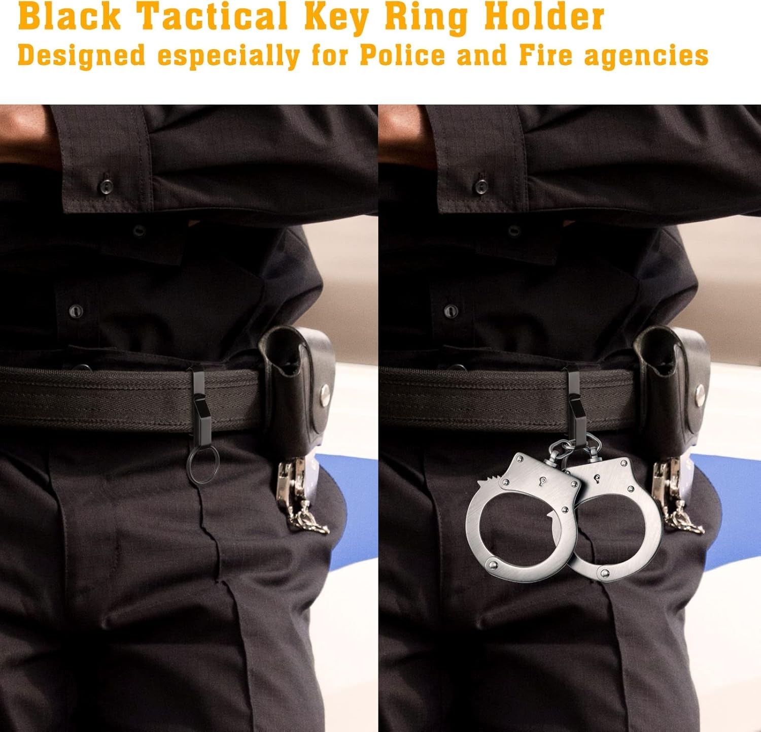 2 PK- Zak Tool Tactical Keyring Holder Steel Duty Belt Clip For Police USA Made