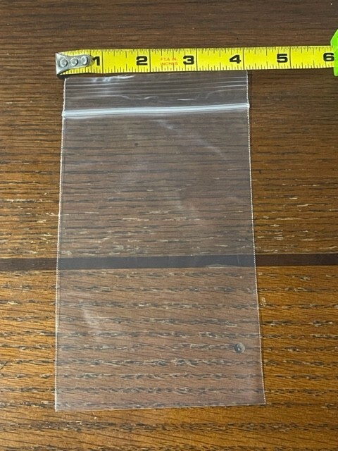 100 Clear Plastic APPLE BAGS 4.0 “x 6.0”