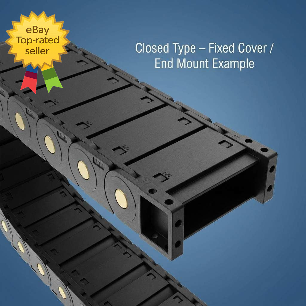 Cable Drag Chain Wire Carrier High Toughness Closed Plastic Chain 25Mm X 77Mm