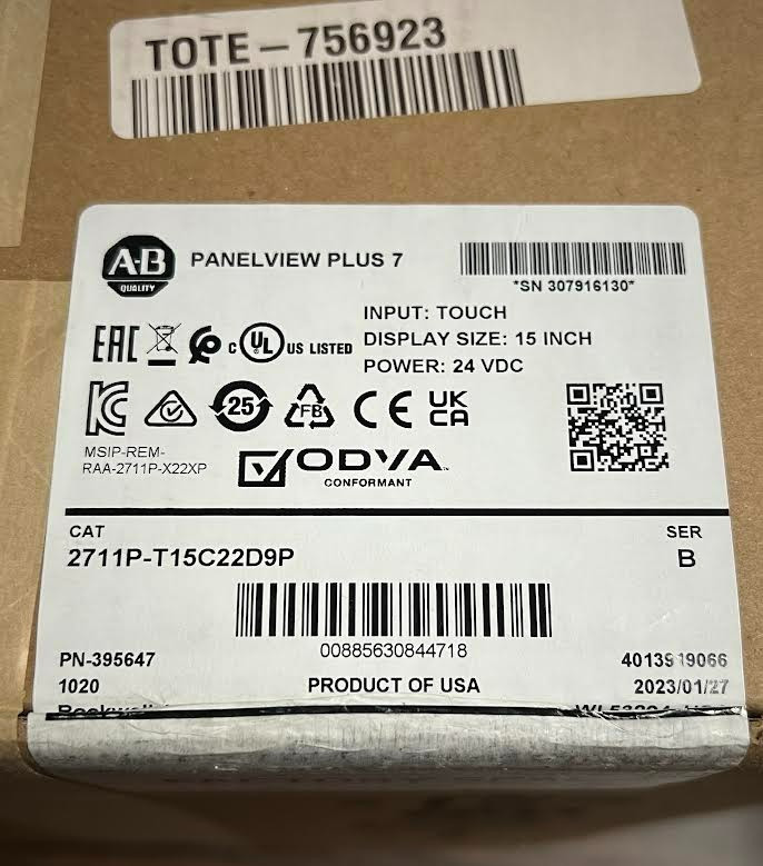 Allen-Bradley 2711P-T15C22D9P Ser B PanelView Plus 7 Factory Sealed – MN STOCK