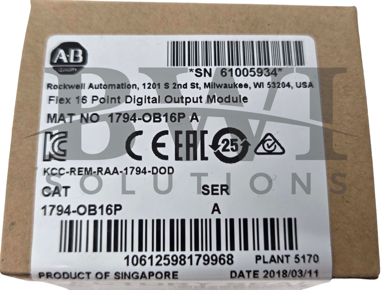SEALED Allen Bradley 1794-OB16P /A Flex I/O 16PT Digital Output Module 1794OB16P
