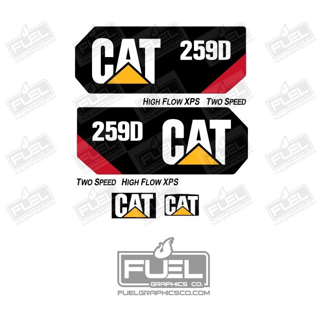 259D Skid Steer Construction Premium Vinyl Decal Kit – Skid Steer Loader Decals