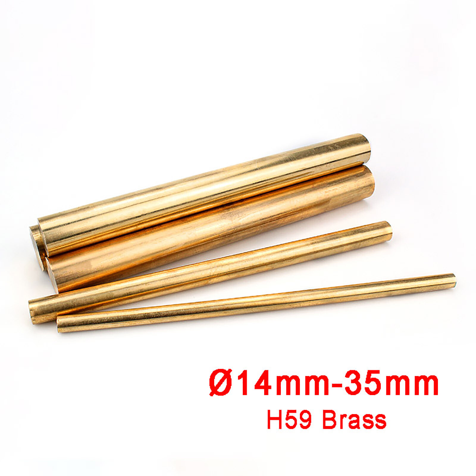 H59 Brass Metal Round Bar Rod Solid, Ø 3mm – 120mm , 100/150/200/250/300mm Long