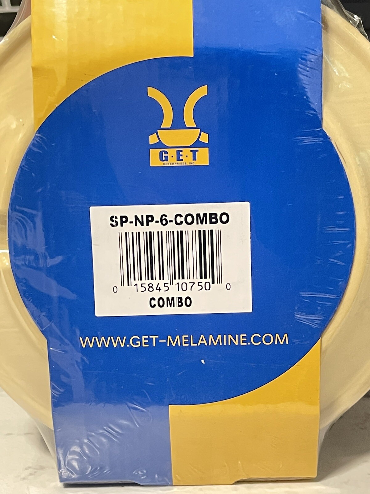 GET Enterprises 6 1/2 Inch Narrow Rim Melamine Plates 12 Pack Of 4 Colors -NEW