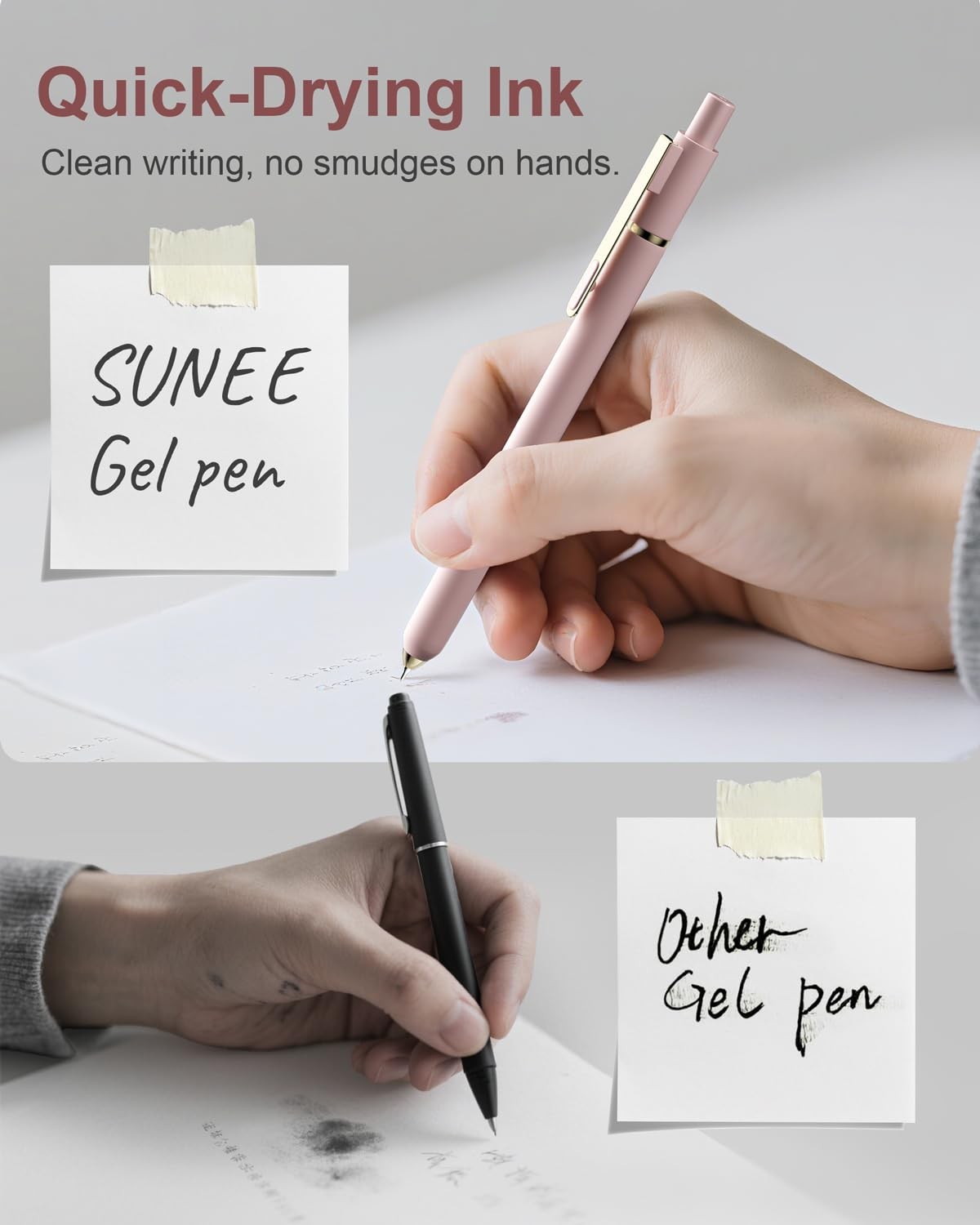 SUNEE Gel Pens, 6 Pack 0.5mm Pens Fine Point 1 Count (Pack of 6), Morandi