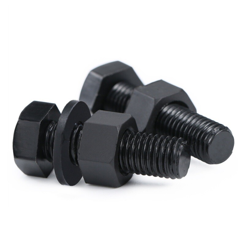 Plastic Hex Head Screws Black Nylon Bolts With Nut Washer M3 M4 M5 M6 M8 M10 M12