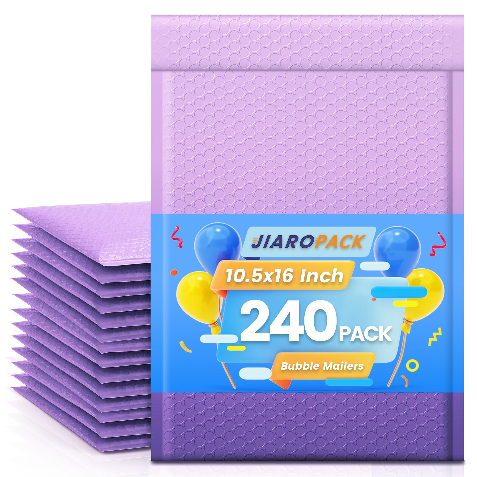 Large Bubble Mailers Bags 10.5×16 240pc Padded Envelope 10.5×15 Gradient Purple