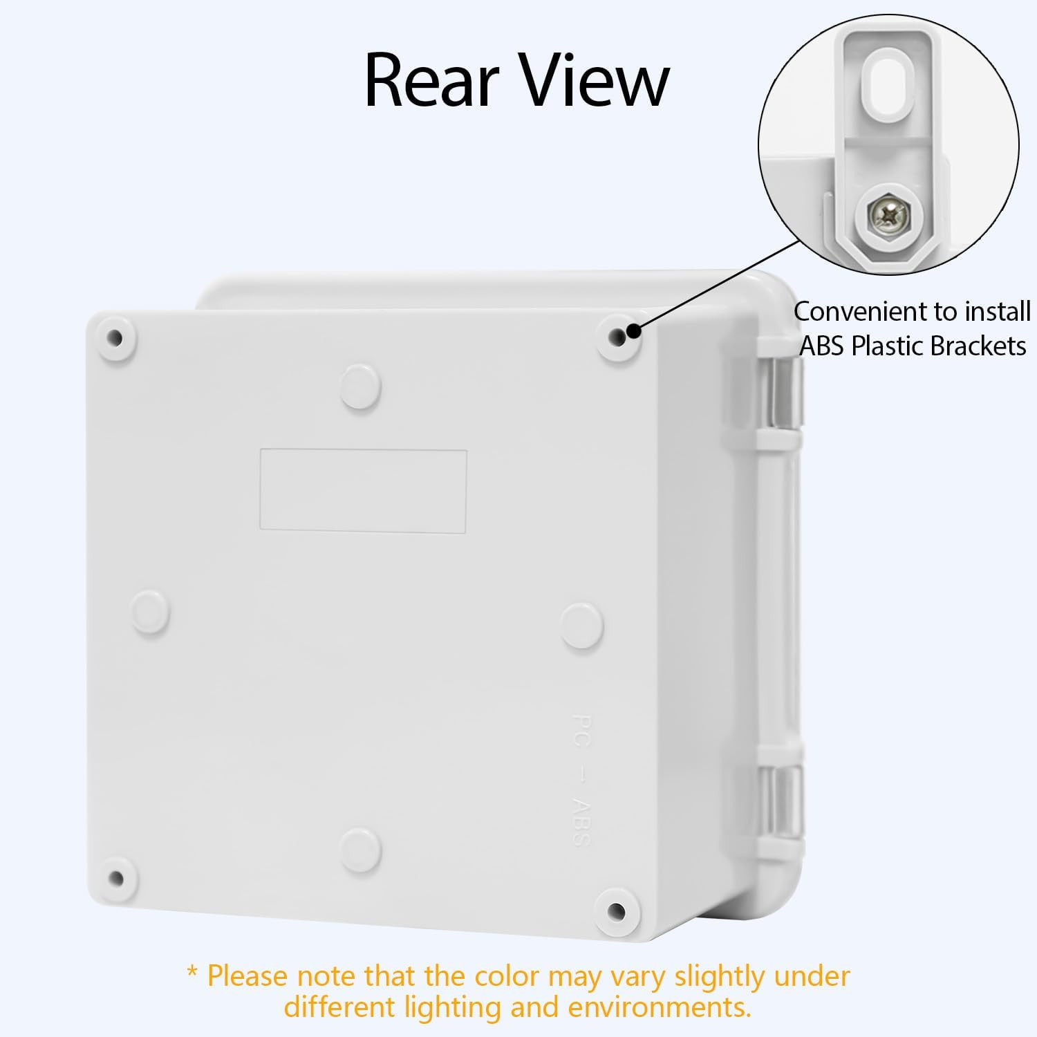 ABS Plastic Dustproof Waterproof IP65 Junction Box Hinged Shell Universal Electr
