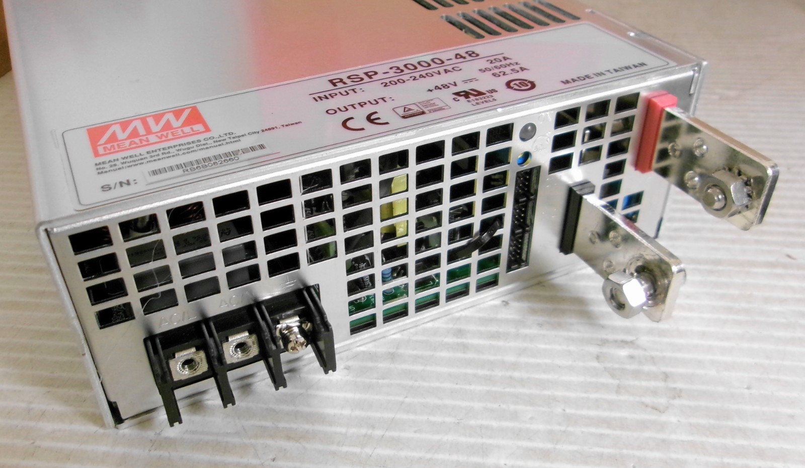 Mean Well RSP-3000-48 Power Supply Input 200-240VAC 20A Output +48VDC 62.5A