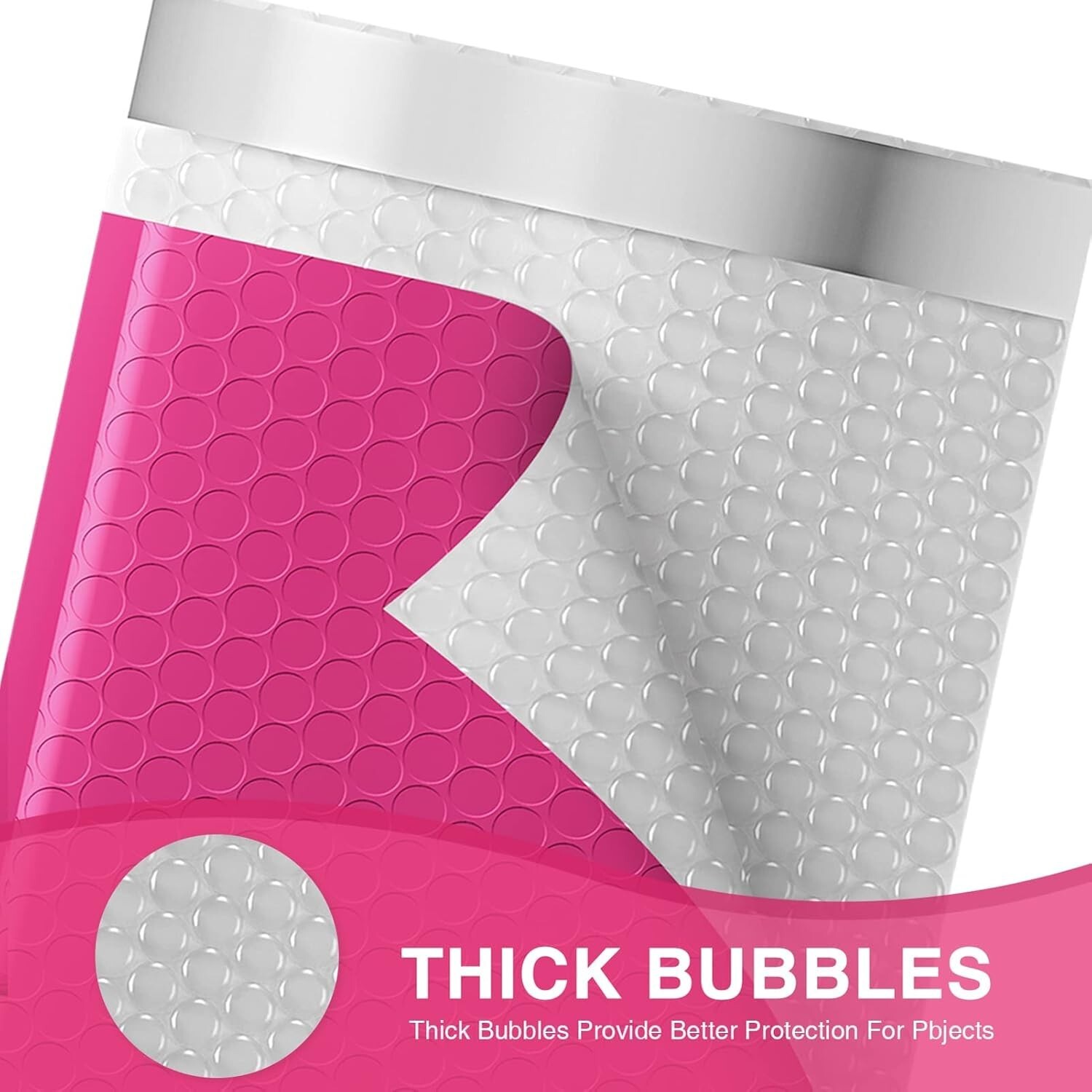 Poly Bubble Mailer 4×8″ 100pcs Padded Envelope Mailing Bags 4×7 Hot Pink #000