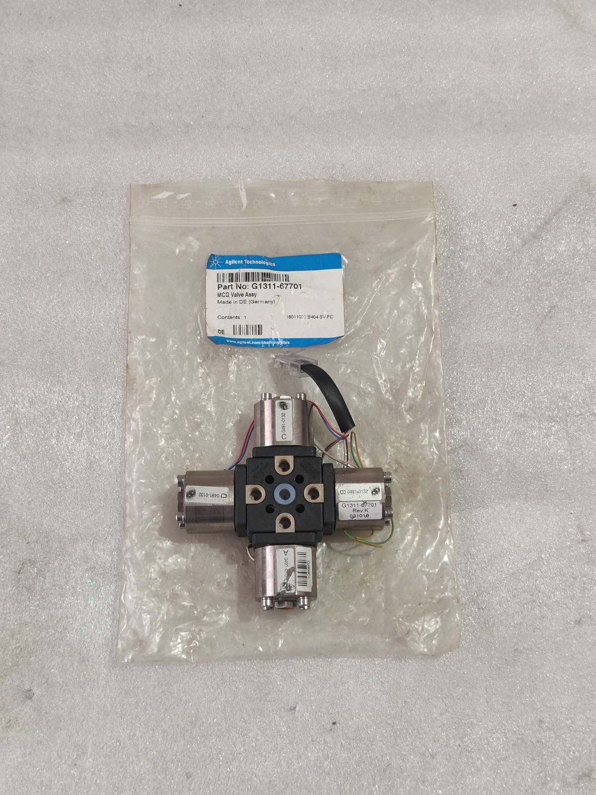AGILENT TECHNOLOGIES G1311-67701 MCGV ASSY REV:K (WIRE BROKEN)