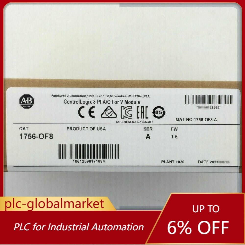 Factory Sealed AB 1756-OF8 SER A ControlLogix 8 Pt Output Module US Free Tax