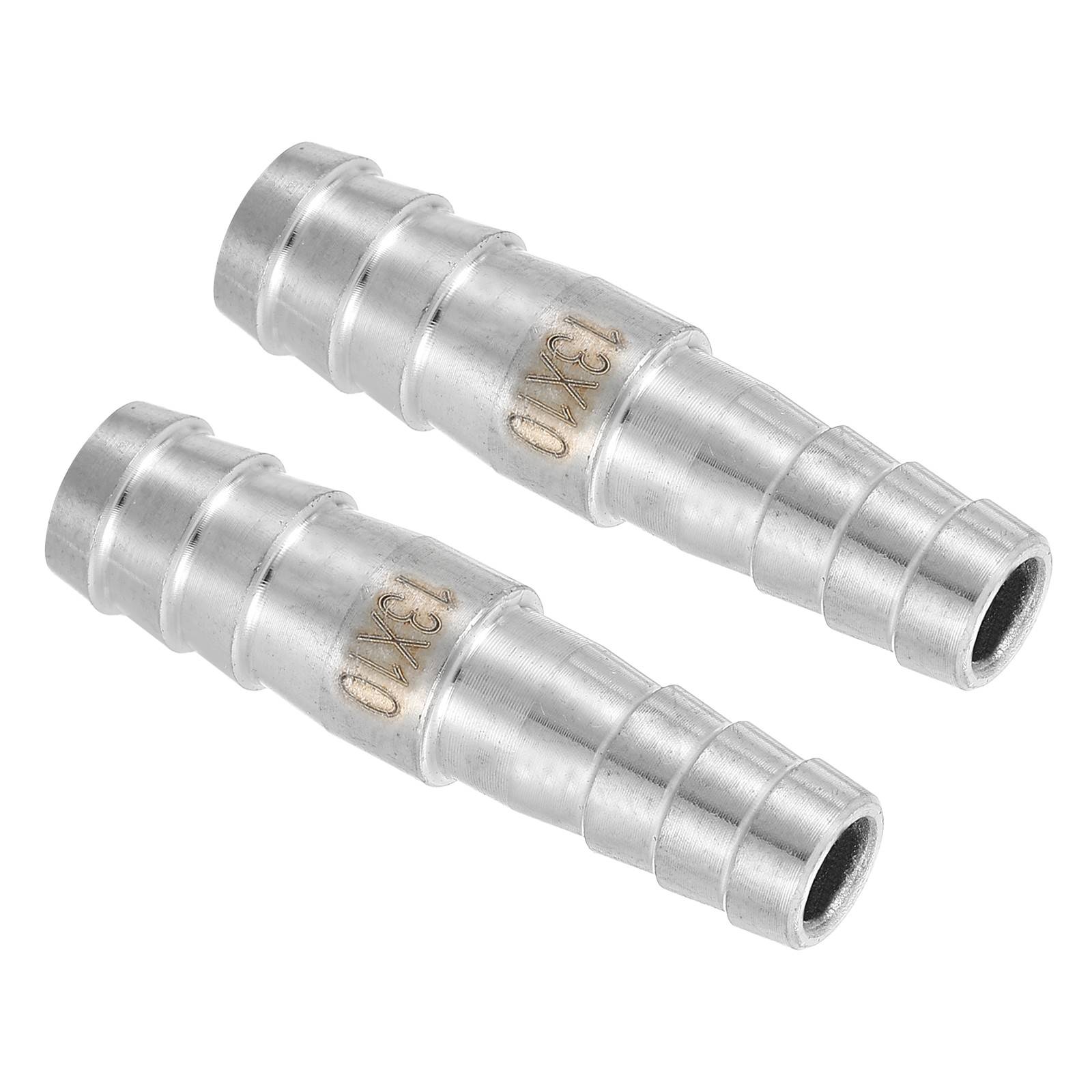 2Pcs 1/2″ to 3/8″ Hose Barb Reducer Pipe Fitting Stainless Steel Adapter
