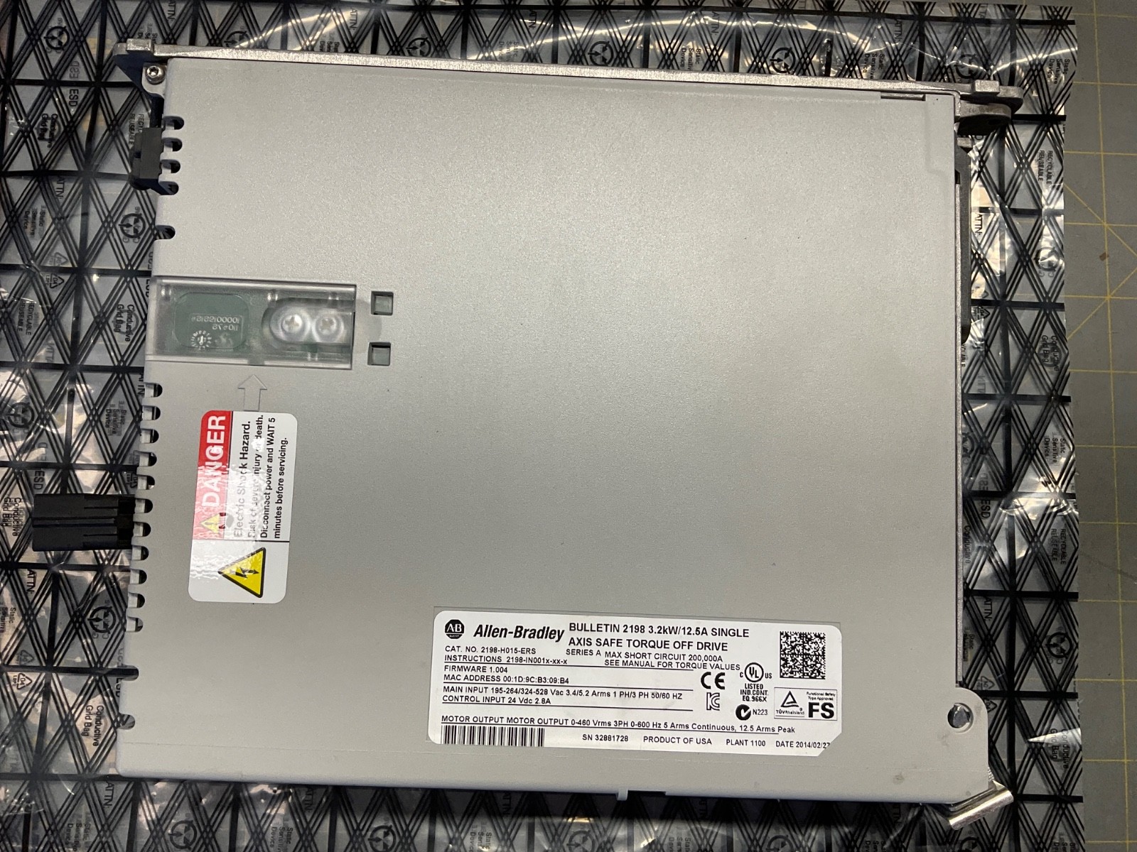 Allen-Bradley 2198H015ERS2 Servo Drive 2198-H015-ERS from WISCONSIN