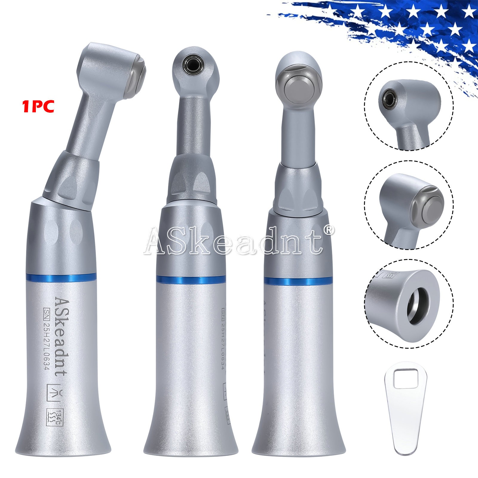 NSK Style Dental Push / Latch Head Contra Angle Handpiece Slow Low Speed EX203