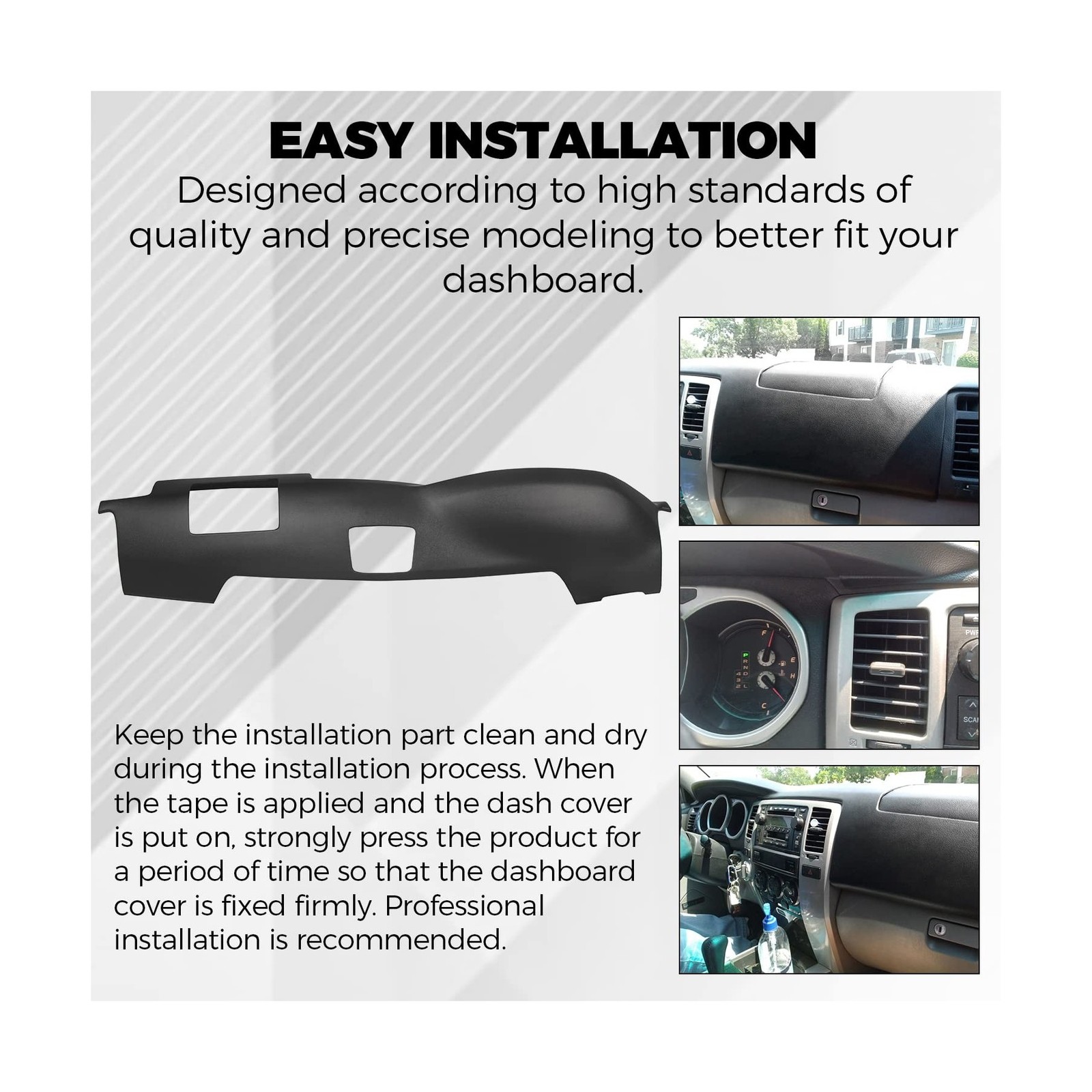 Kojem Dashboard Cover Compatible with 2003-2009 Toyota 4Runner w/Speaker Hole…