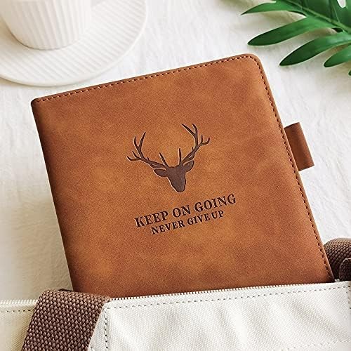 Deer Head Faux Leather Journal – Premium Hardcover Notebook, 100 Ruled Pages