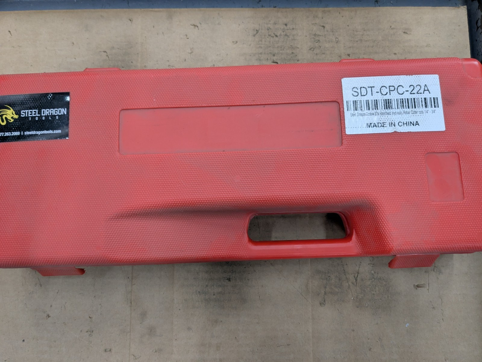 Handheld Hydraulic Rebar Cutter cuts #3 #4 #5 #6 1/4 -3/4