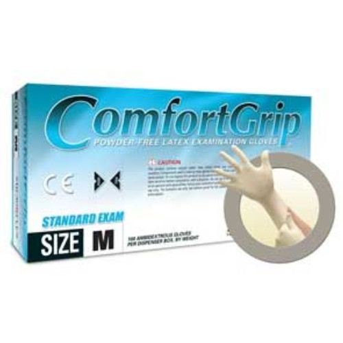 Comfortgrip Latex glove: Small, Powder-Free, Textured, Chlorinated