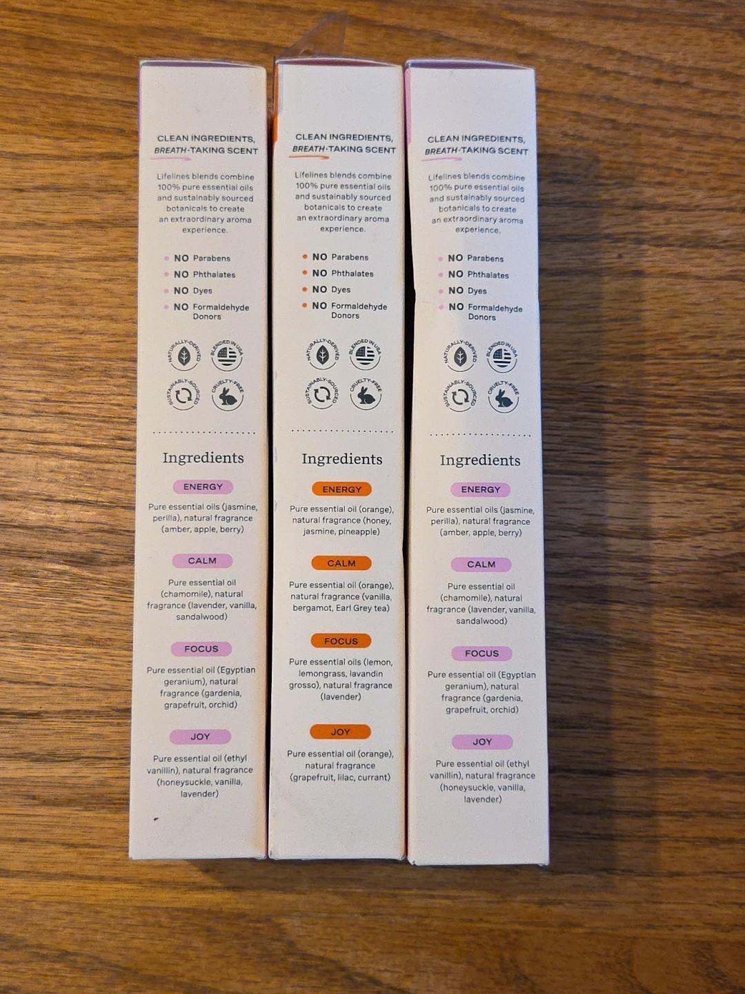 Lot Of 3 Lifelines Pen Diffusers, In Bloom And Citrus Grove Scents