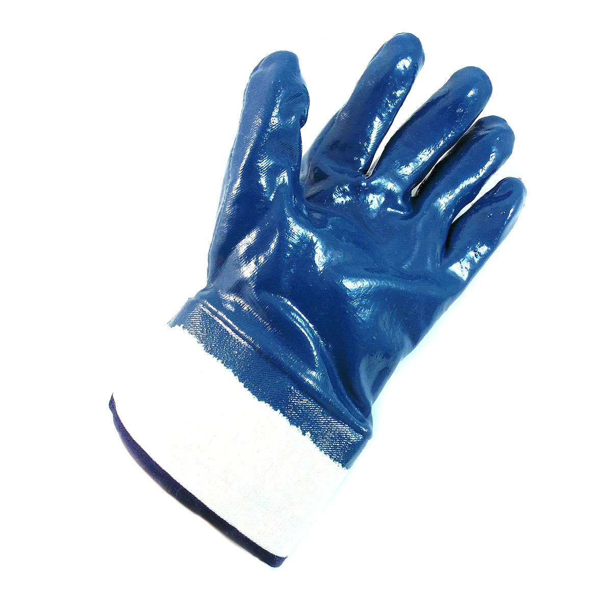 BG Nitrile Coated Rubber PVC Gloves Chemical Resistant,One size,Blue-BG105NITRIL