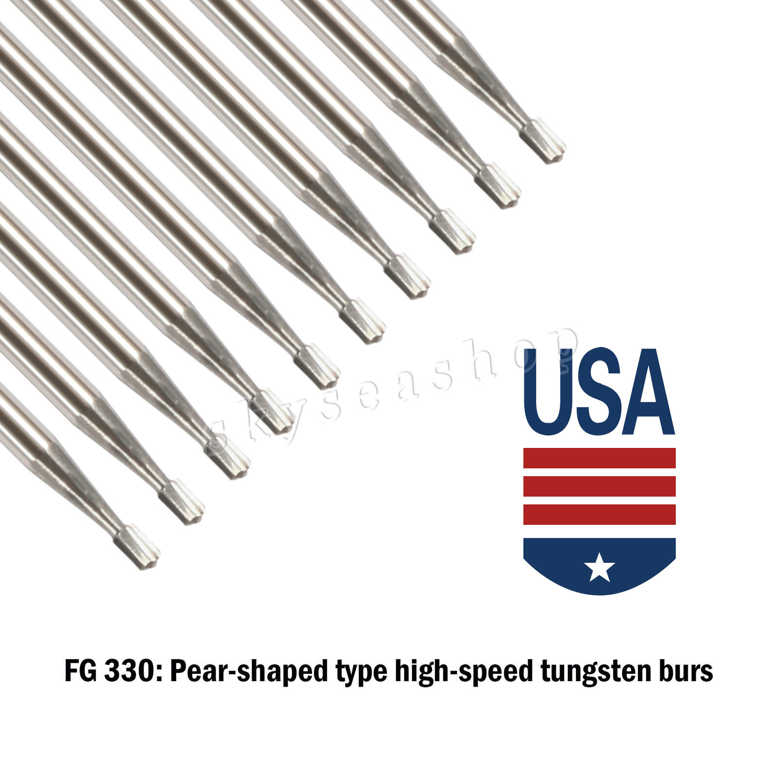 Dental Carbide Burs FG 330 / FG 245 Burs High Speed Friction Grip Pear