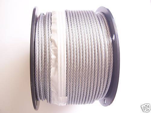Galvanized Wire Rope Cable 3/16″, 7×19: 50,100, 200, 250, 300, 500, 750, 1000 Ft