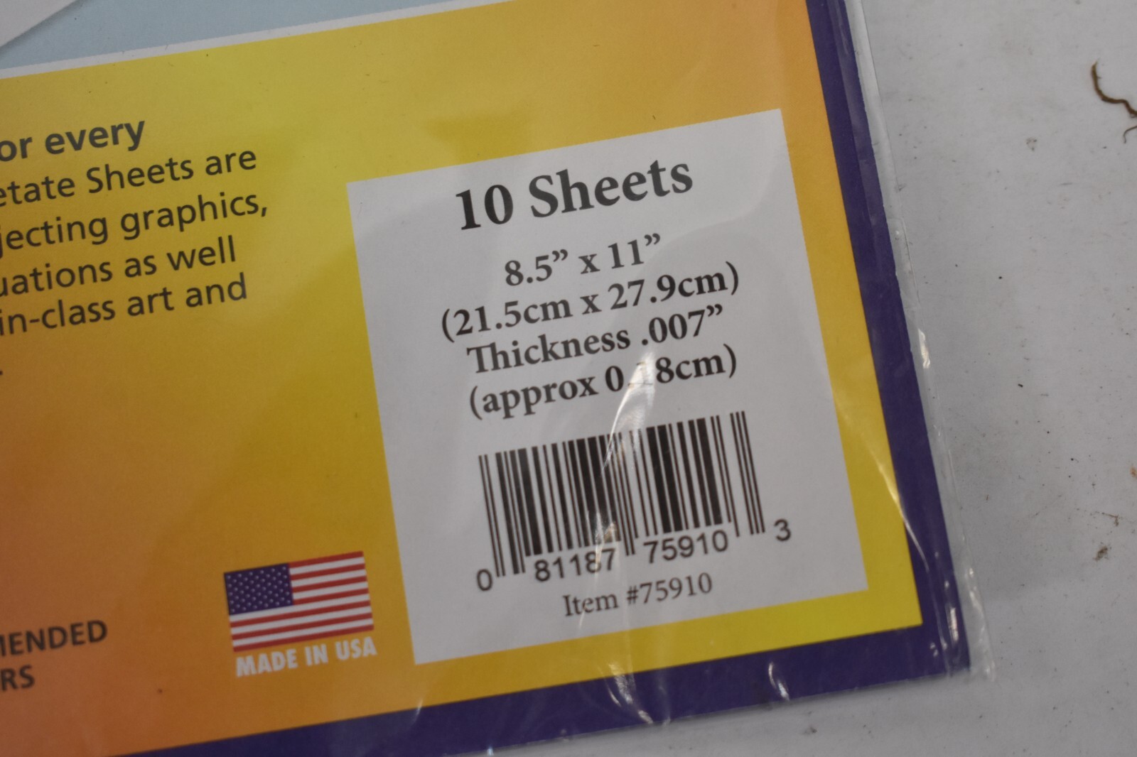 Hyglos Acetate Like Sheets 10 Sheet High Clarity Overlays 8.5″ x 11″ Pack