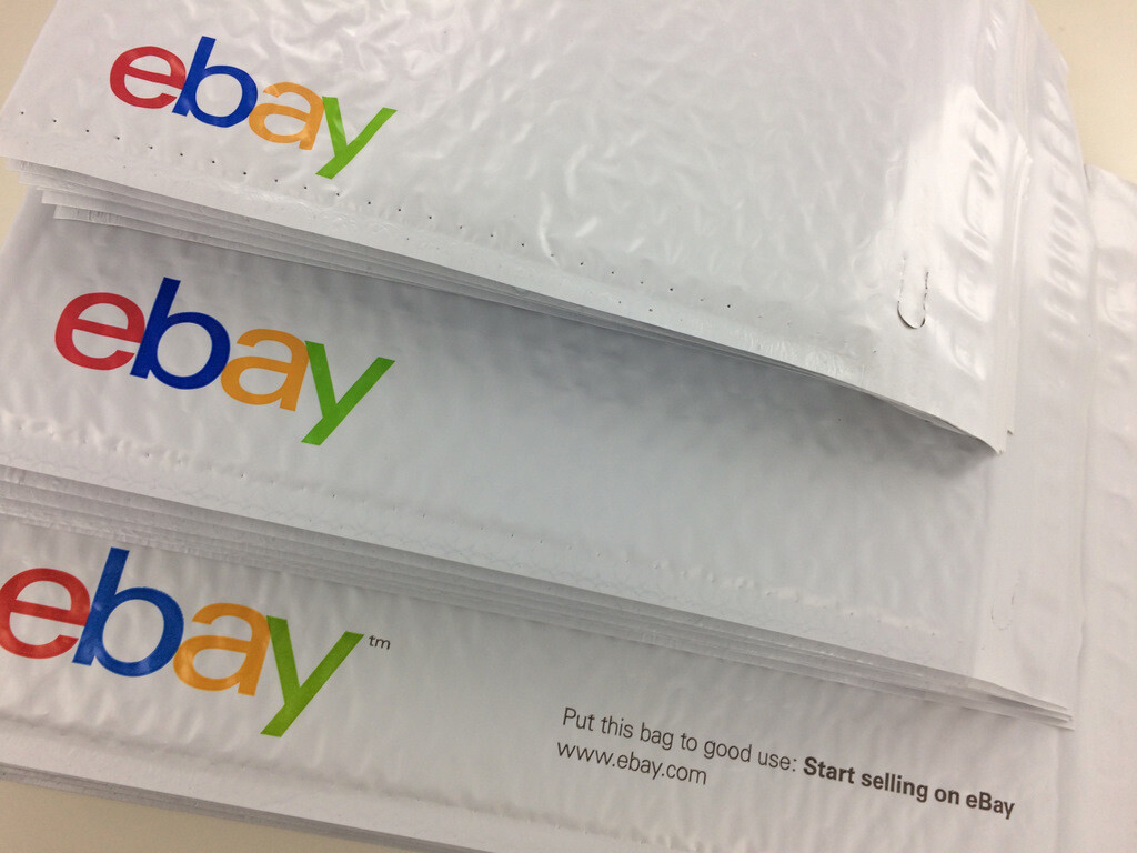 Ebay Branded Shipping Supplies Kit Lot Boxes Padded Envelopes Tape Tissue +