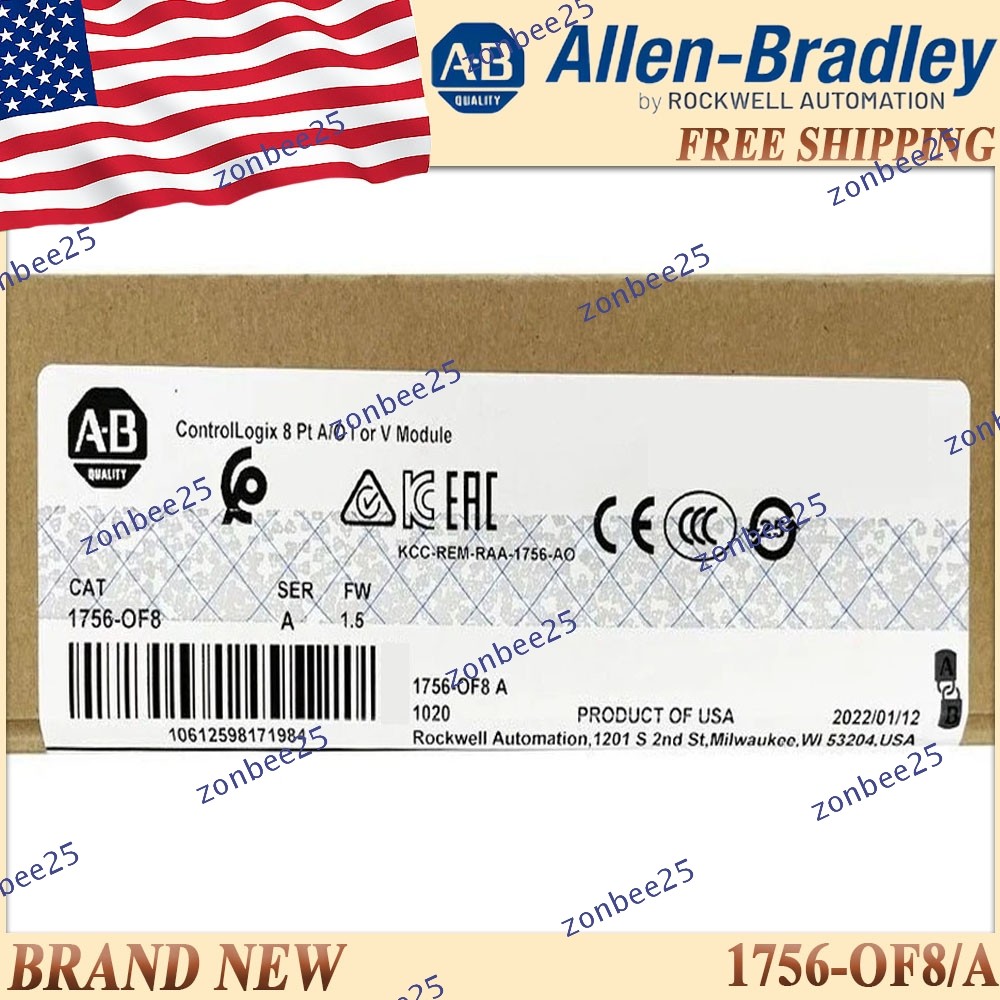 New Factory Sealed AB 1756-OF8/A ControlLogix 8 Pt A/O I or V Module